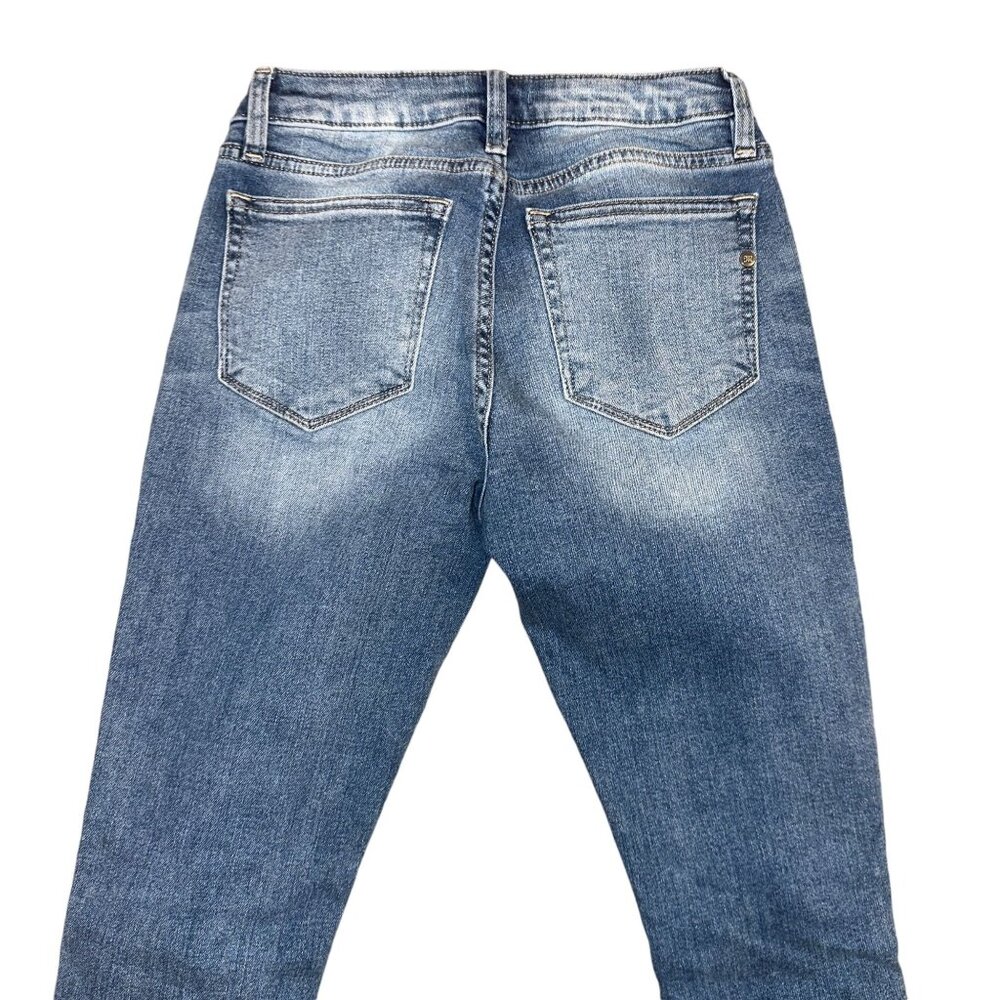 Miss Me Skinny Jeans Womens 25 27 Light Wash Stretch Whiskering Distressed - Picture 6 of 8